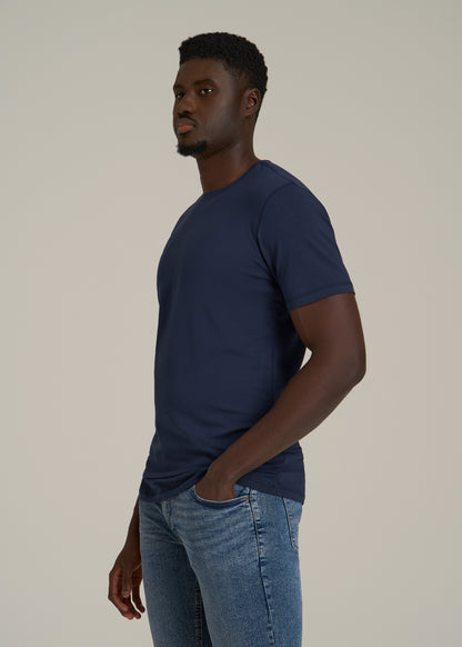 The Essential SLIM-FIT Crewneck Tee for Tall Men in Navy