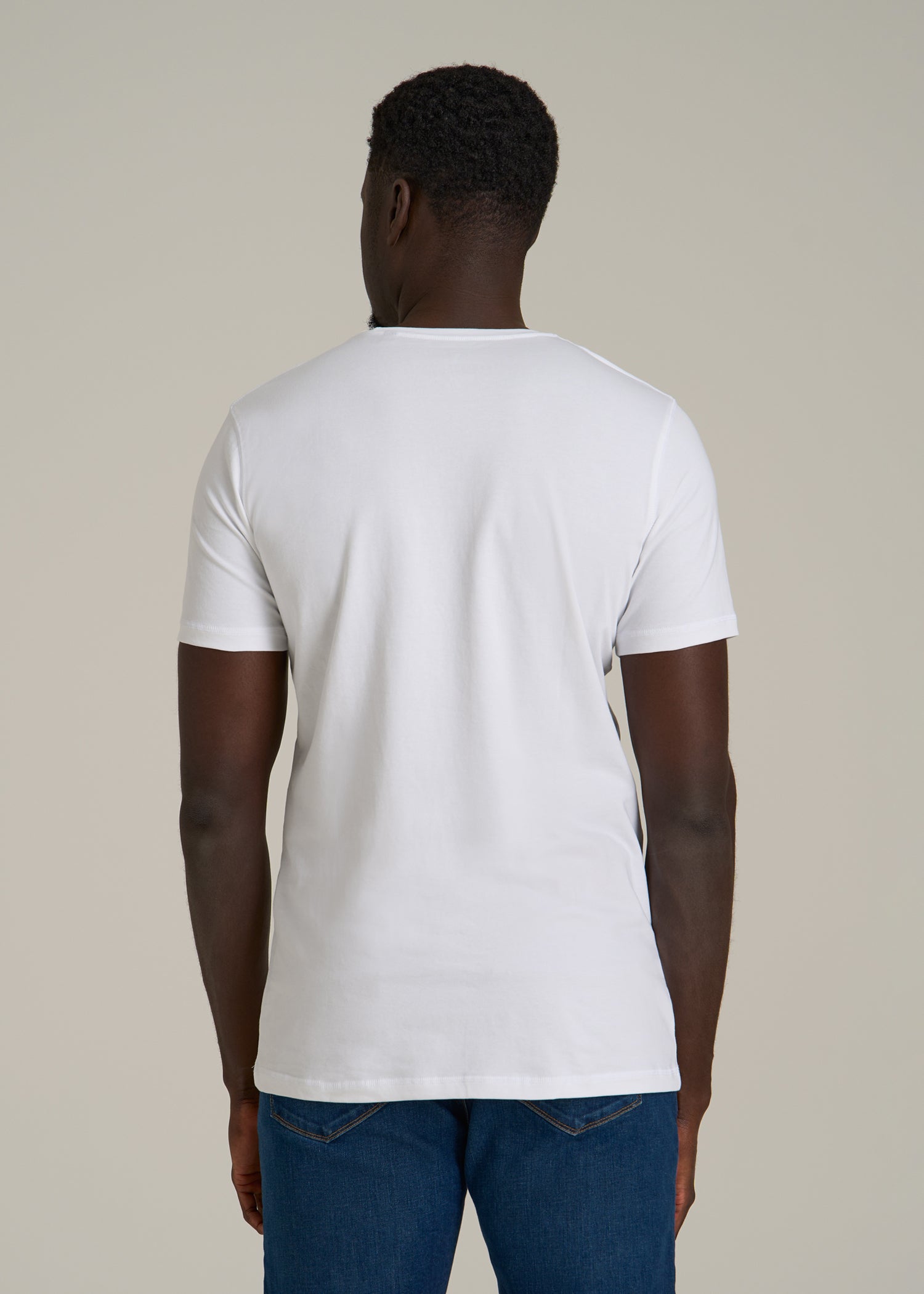 The Essential SLIM-FIT Crewneck Tee for Tall Men in White