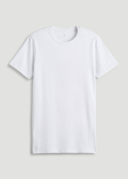 The Essential SLIM-FIT Crewneck Tee for Tall Men in White
