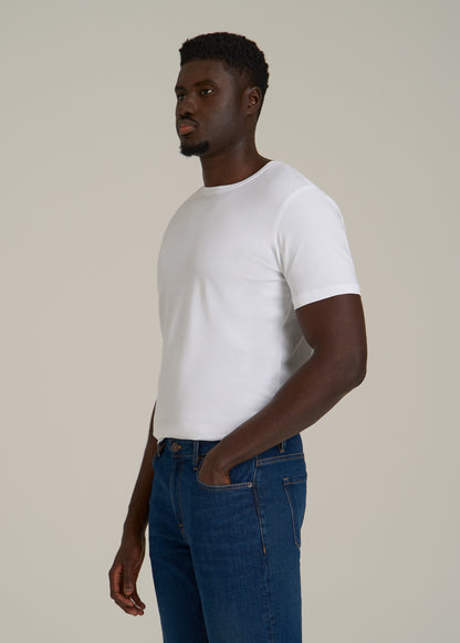 The Essential SLIM-FIT Crewneck Tee for Tall Men in White