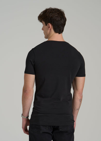 The Essential SLIM-FIT V-Neck Tee for Tall Men in Black