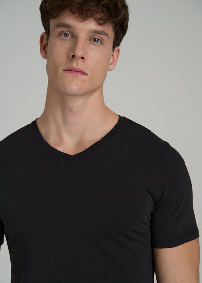 The Essential SLIM-FIT V-Neck Tee for Tall Men in Black