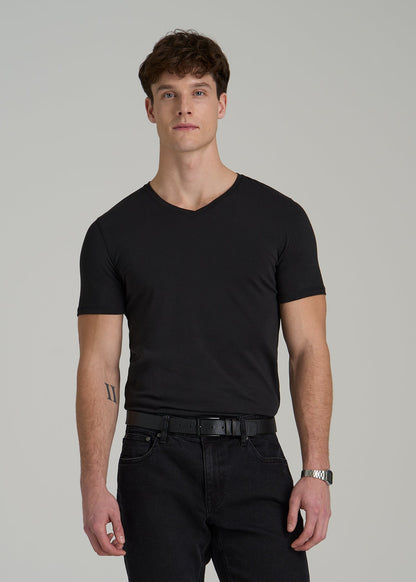 The Essential SLIM-FIT V-Neck Tee for Tall Men in Black