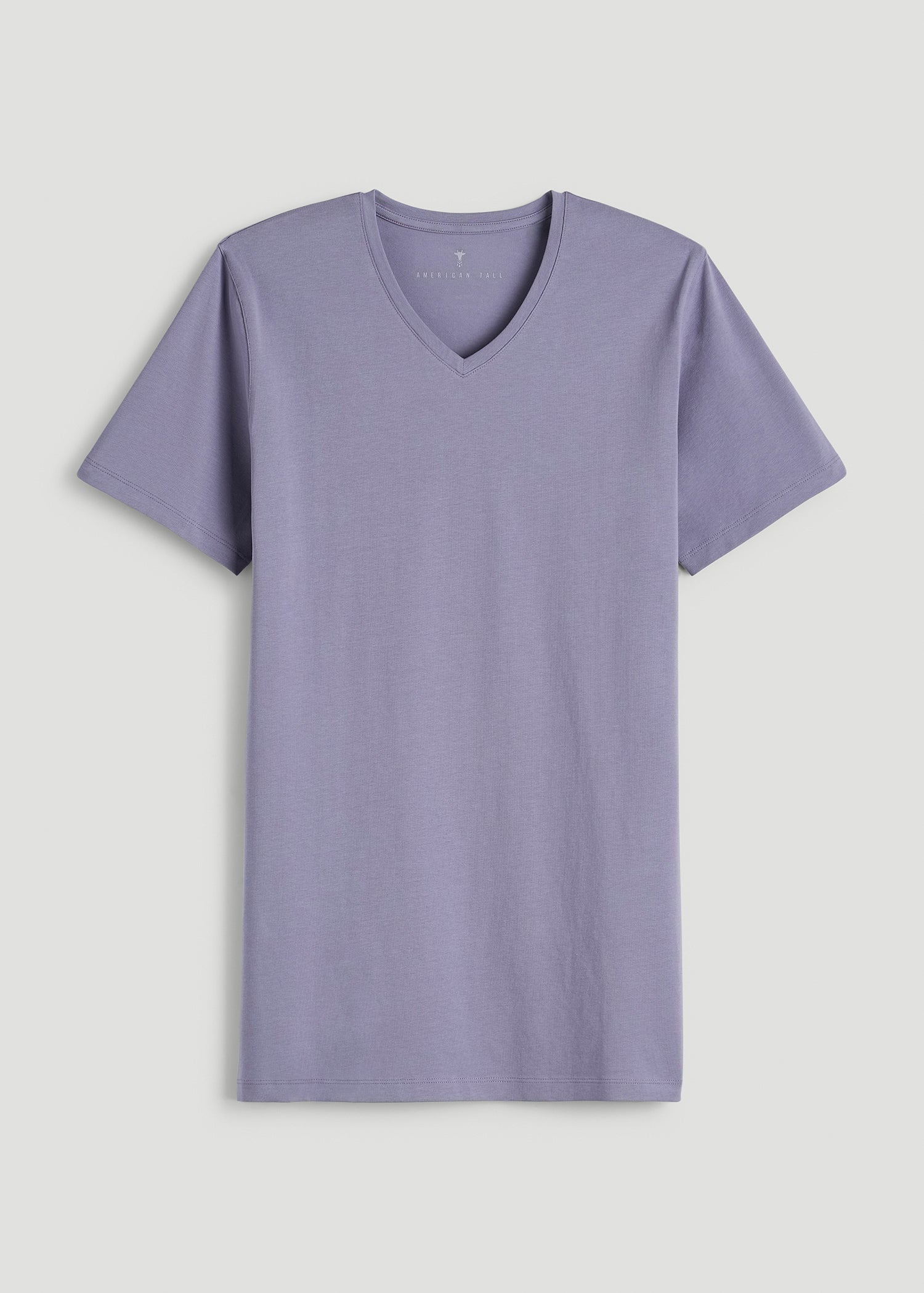 The Essential Slim Fit V-Neck Tee for Tall Men in Blue Granite