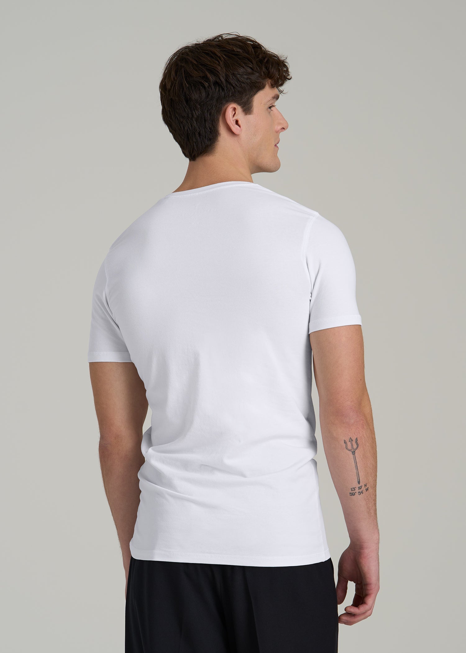 The Essential SLIM-FIT V-Neck Tee for Tall Men in White