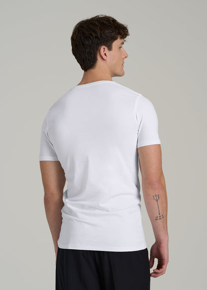 The Essential SLIM-FIT V-Neck Tee for Tall Men in White