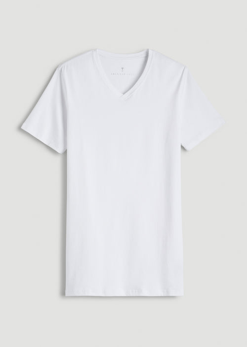 The Essential SLIM-FIT V-Neck Tee for Tall Men in White