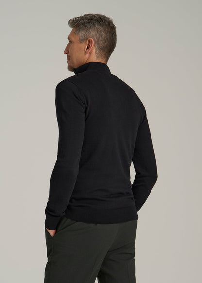 Everyday Quarter-Zip Sweater for Tall Men in Black