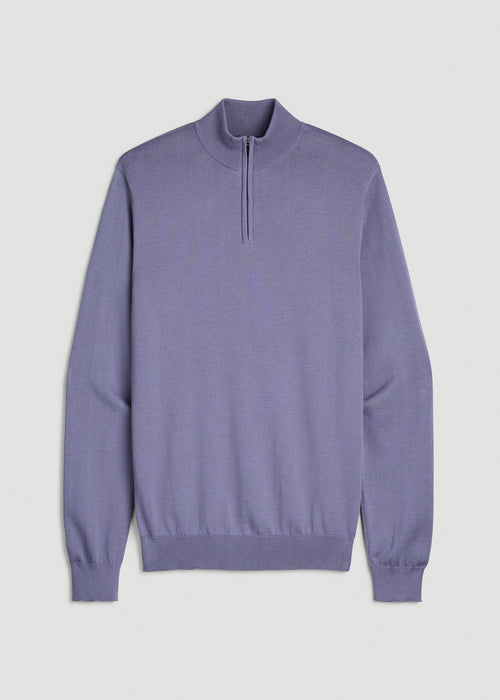 Everyday  Quarter Zip Sweater for Tall Men in Blue Granite