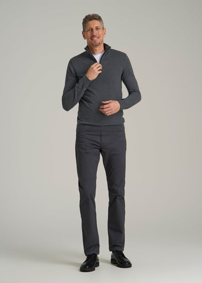 Everyday Quarter-Zip Sweater for Tall Men in Charcoal Mix