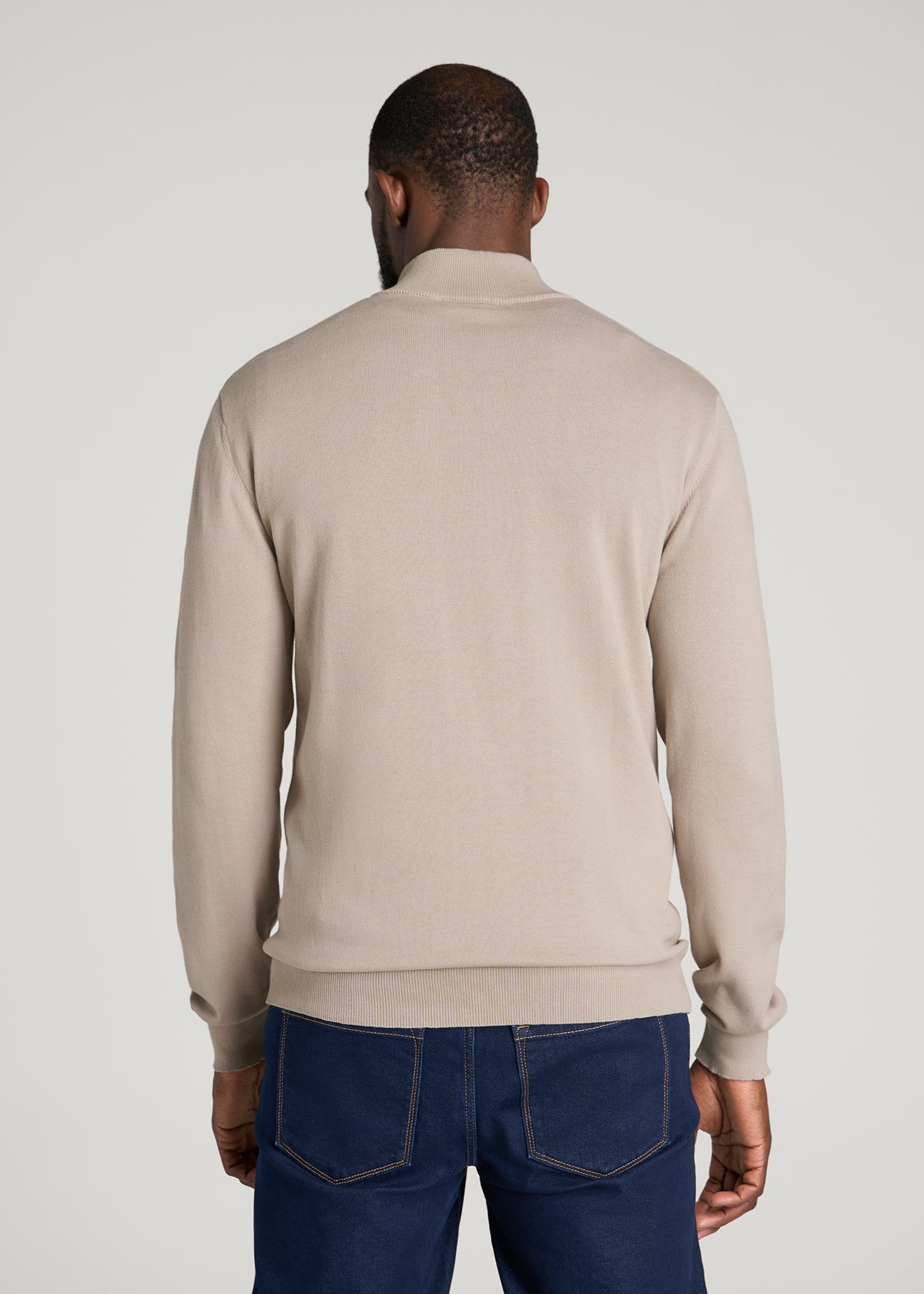 Everyday Quarter Zip Sweater for Tall Men in Simply Taupe