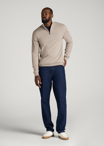 Everyday Quarter Zip Sweater for Tall Men in Simply Taupe