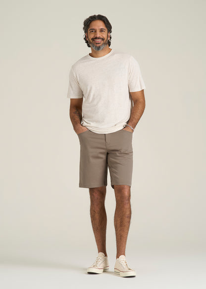 Everyday Comfort 5 Pocket Short for Tall Men in Dark Sand