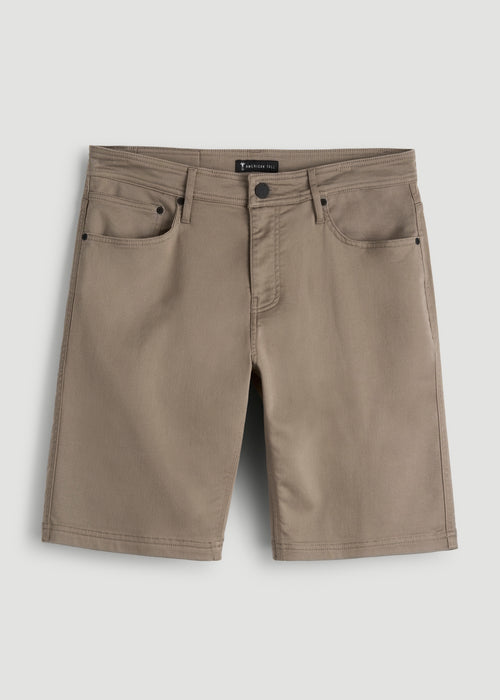 Everyday Comfort 5 Pocket Short for Tall Men in Dark Sand