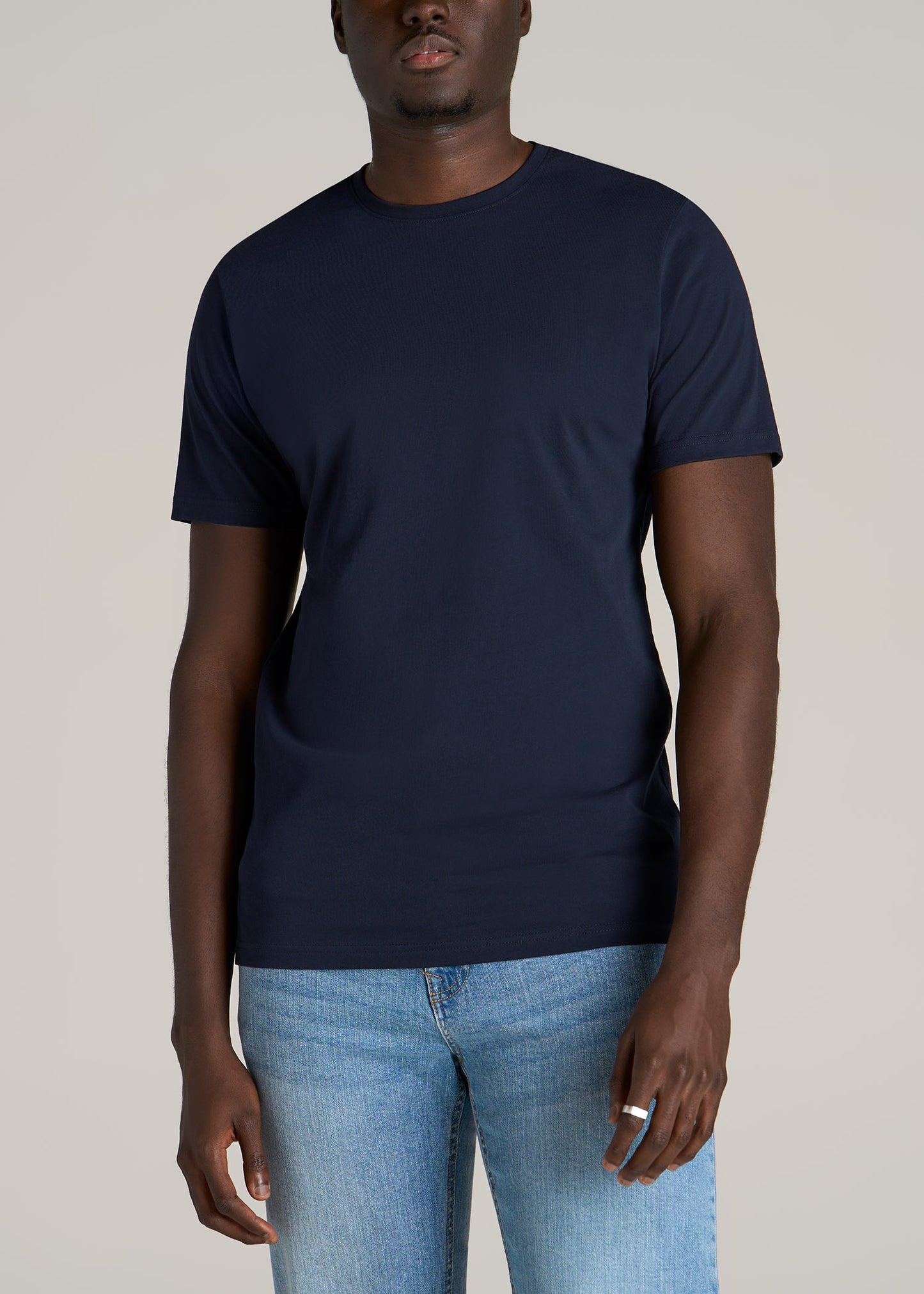 American-Tall-Men-Everyday-Cotton-Regular-Fit-Tee-Crew-Neck-Evening-Blue-front