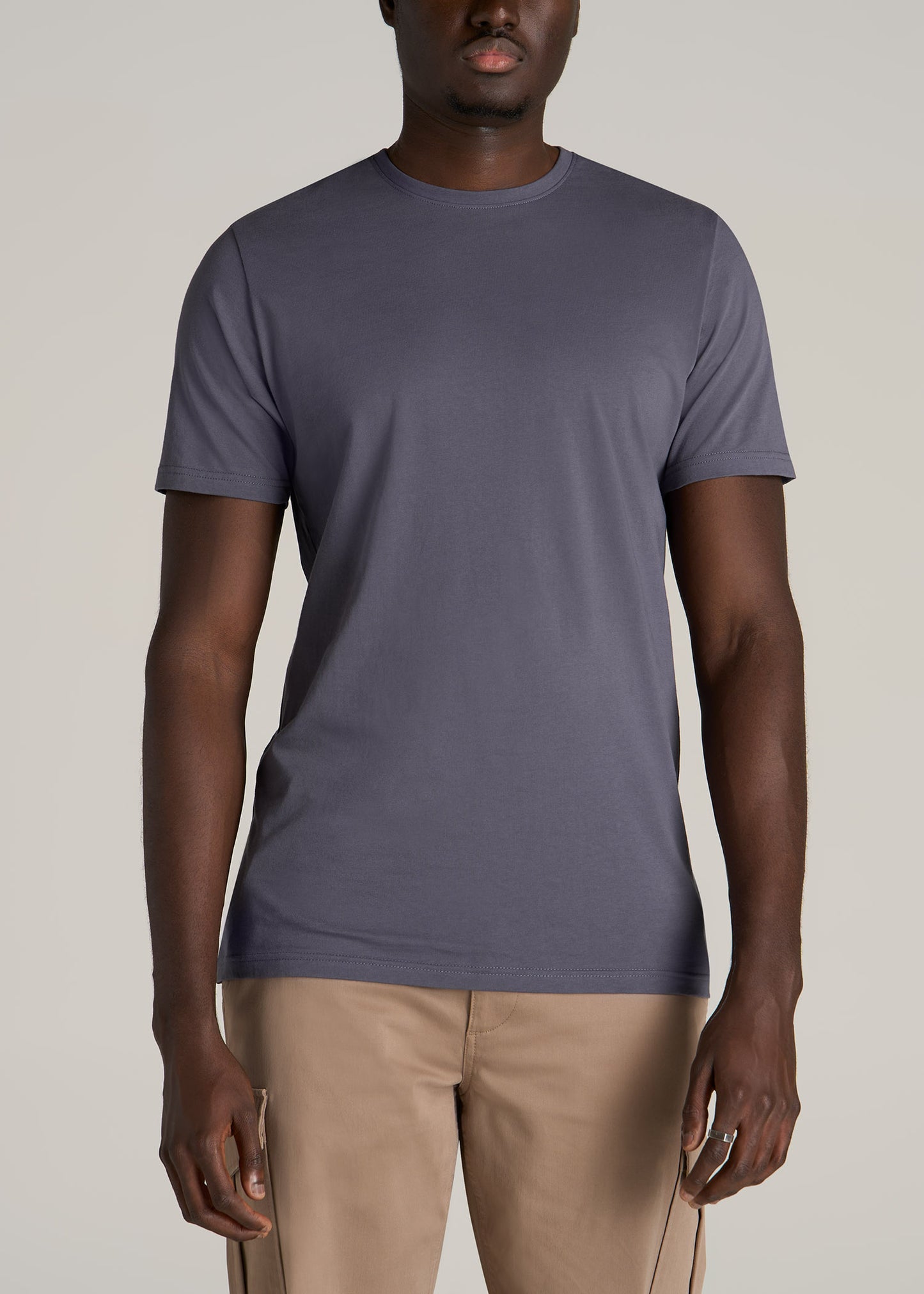 American-Tall-Men-Everyday-Cotton-Regular-Fit-Tee-Crew-Neck-Grey-Blue-front