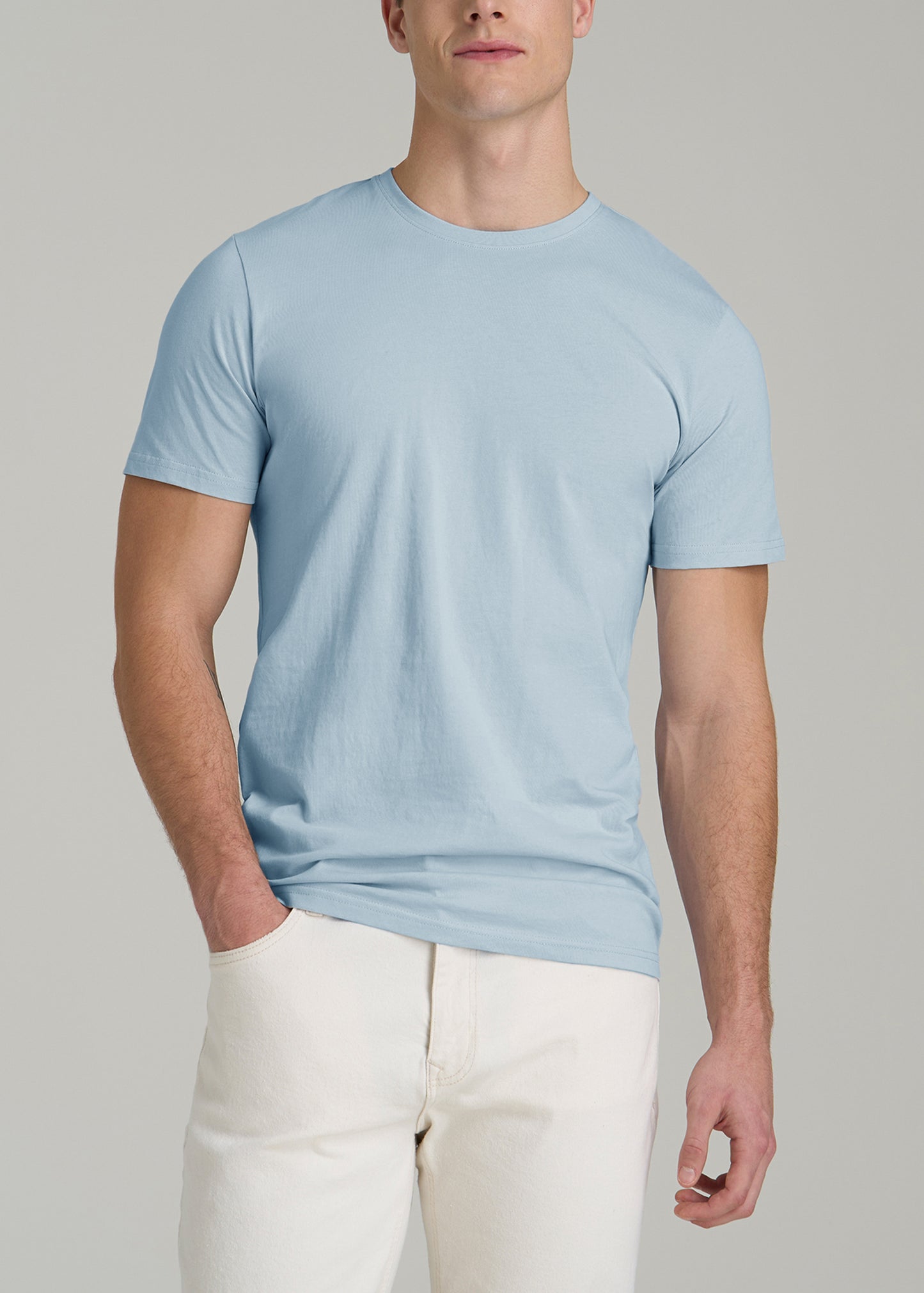 The Everyday REGULAR-FIT Crewneck Tall Men's T-Shirt in Ice Blue