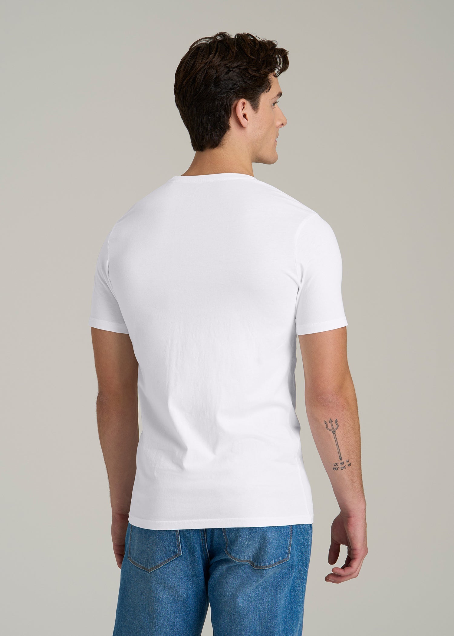 The Everyday Regular Fit Crewneck T-Shirt for Tall Men in White