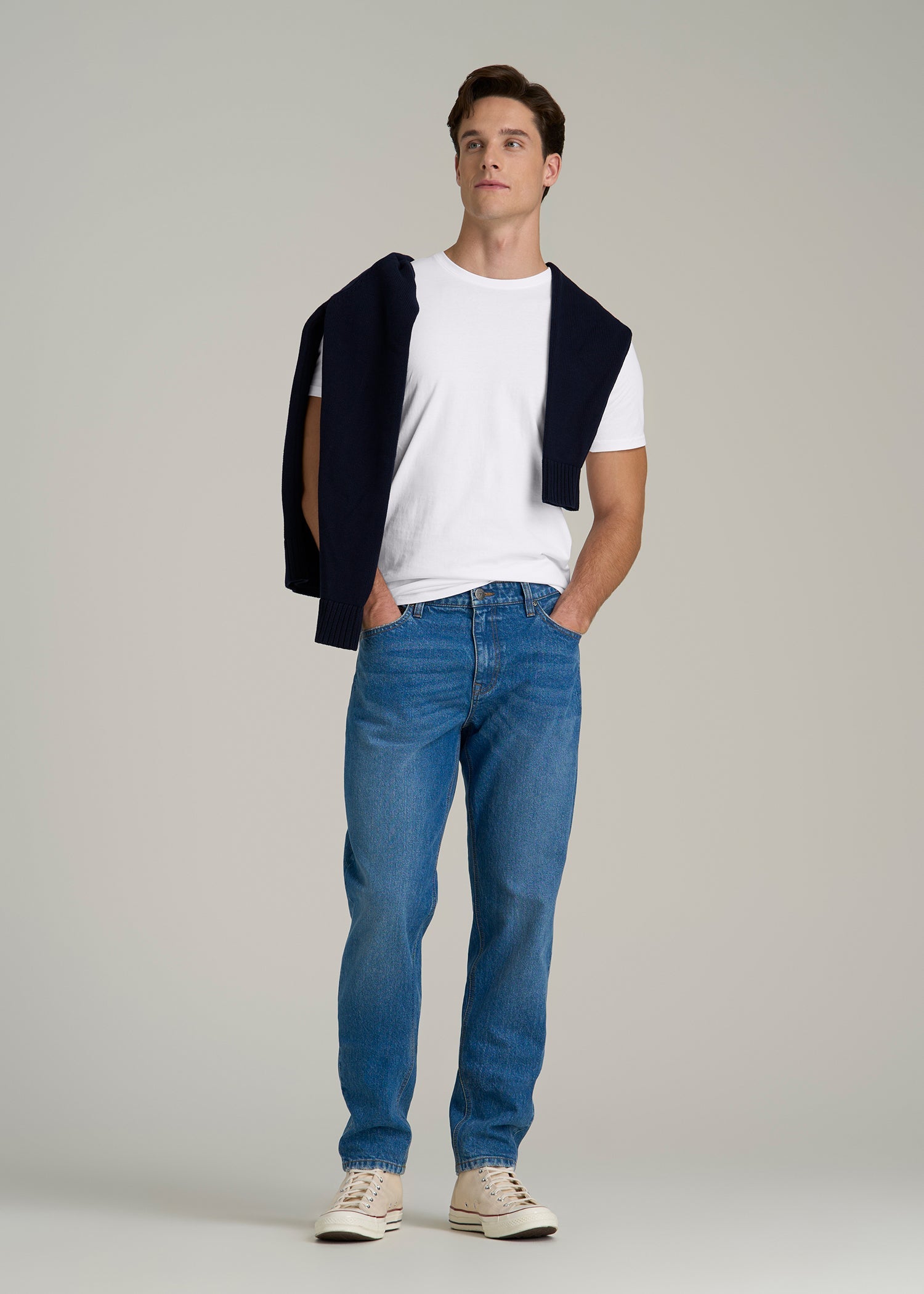 The Everyday Regular Fit Crewneck T-Shirt for Tall Men in White