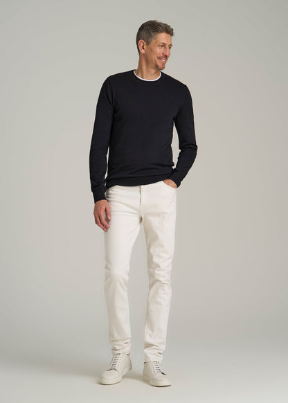 Everyday Crewneck Sweater for Tall Men in Black