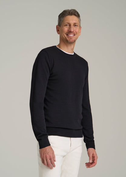 Everyday Crewneck Sweater for Tall Men in Black