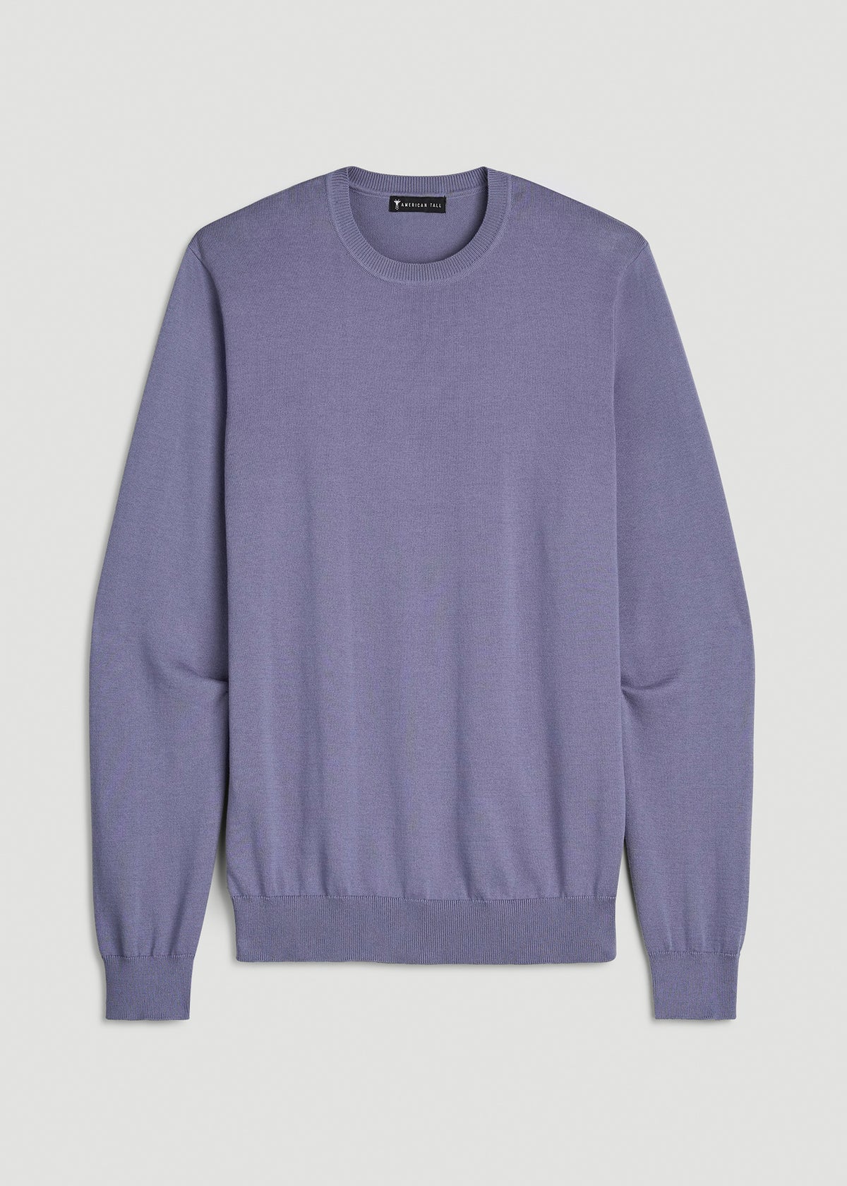Everyday Crewneck Sweater for Tall Men in Blue Granite