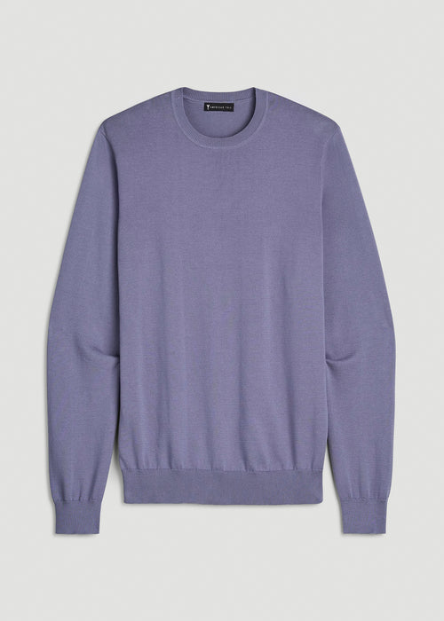 Everyday Crewneck Sweater for Tall Men in Blue Granite