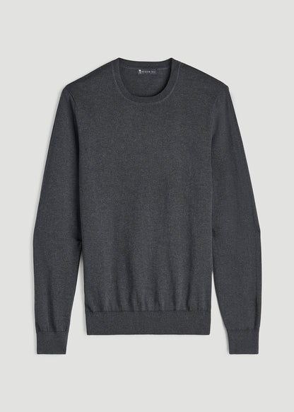 Everyday Crewneck Sweater for Tall Men in Charcoal Mix