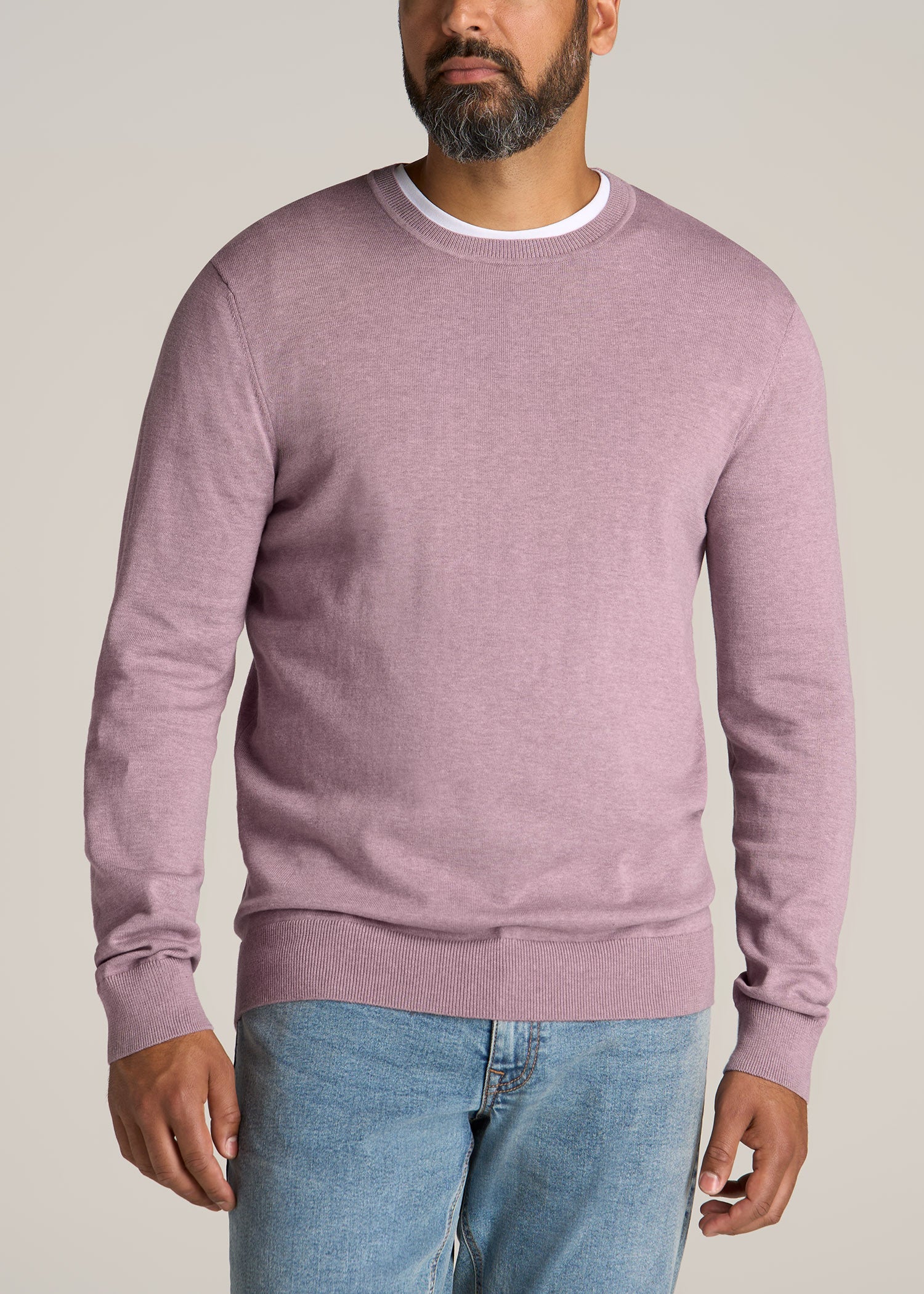 American-Tall-Men-Everyday-Crew-Neck-Sweater-Lavender-Fog-front