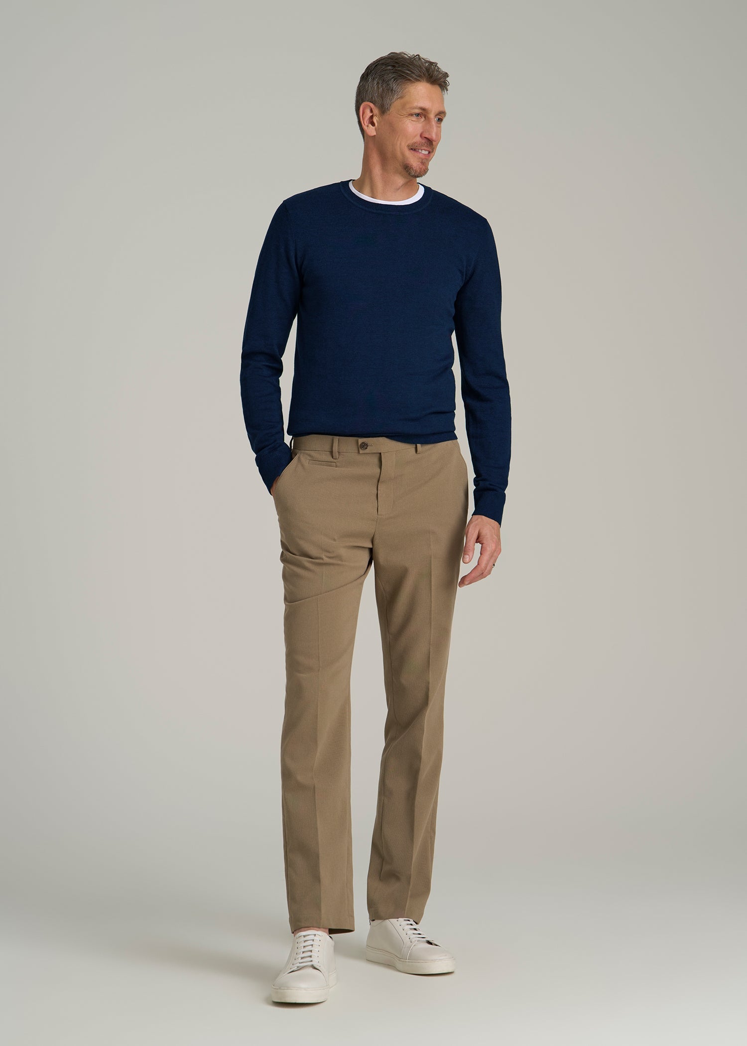 Everyday Crewneck Sweater for Tall Men in Patriot Blue
