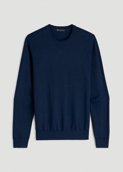 Everyday Crewneck Sweater for Tall Men in Patriot Blue