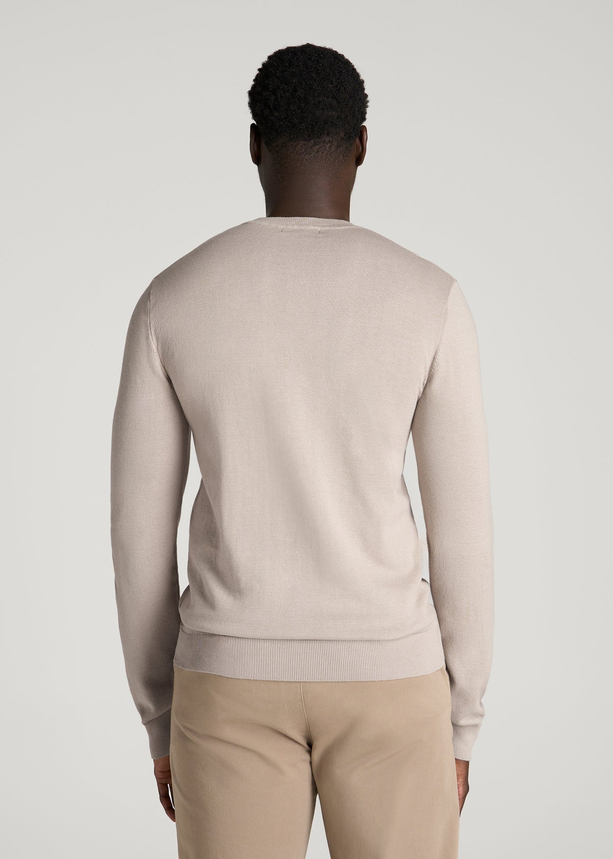 Everyday Crewneck Sweater for Tall Men in Simply Taupe