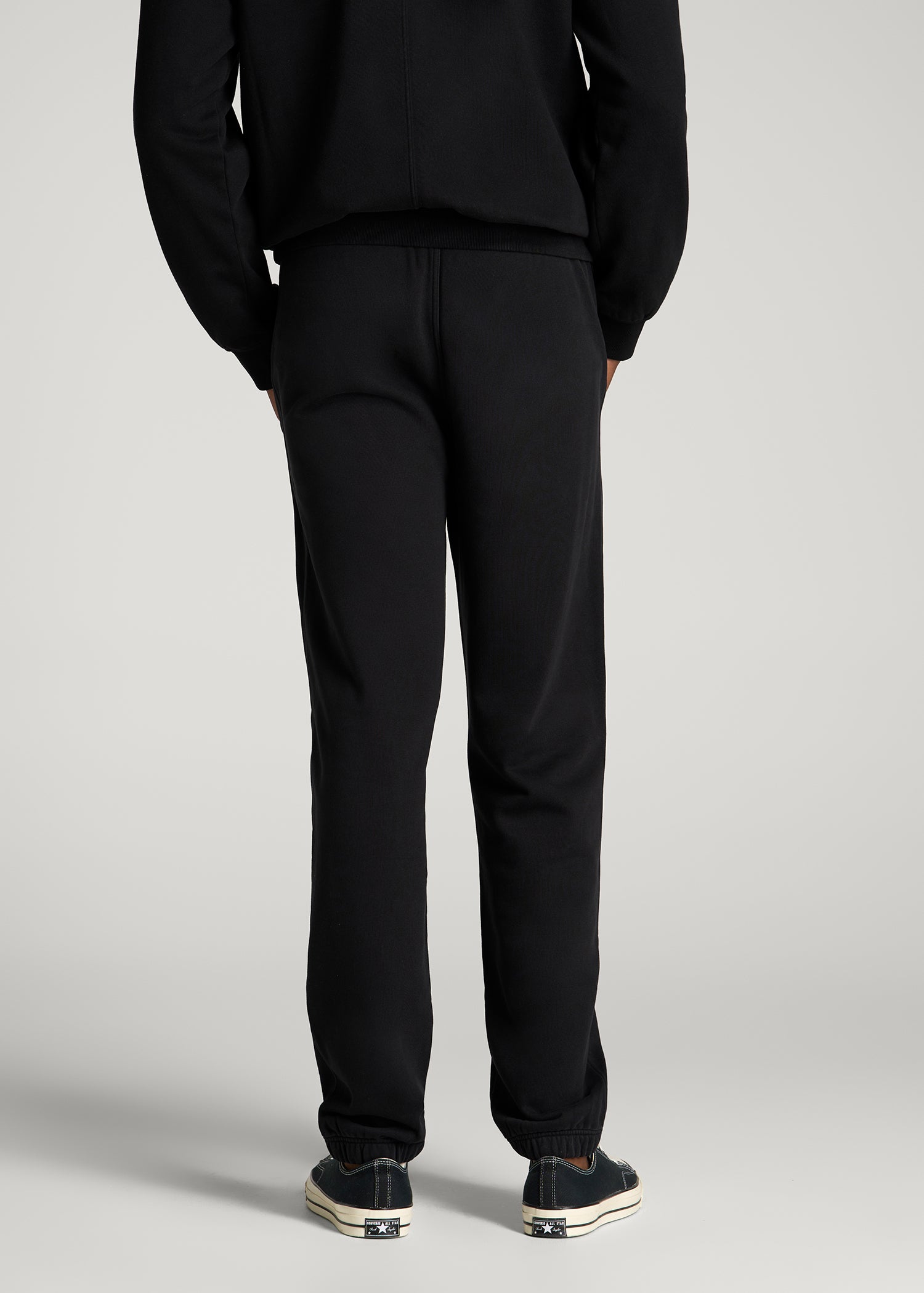 Everyday Fleece Cinched Bottom Sweatpants for Tall Men in Black