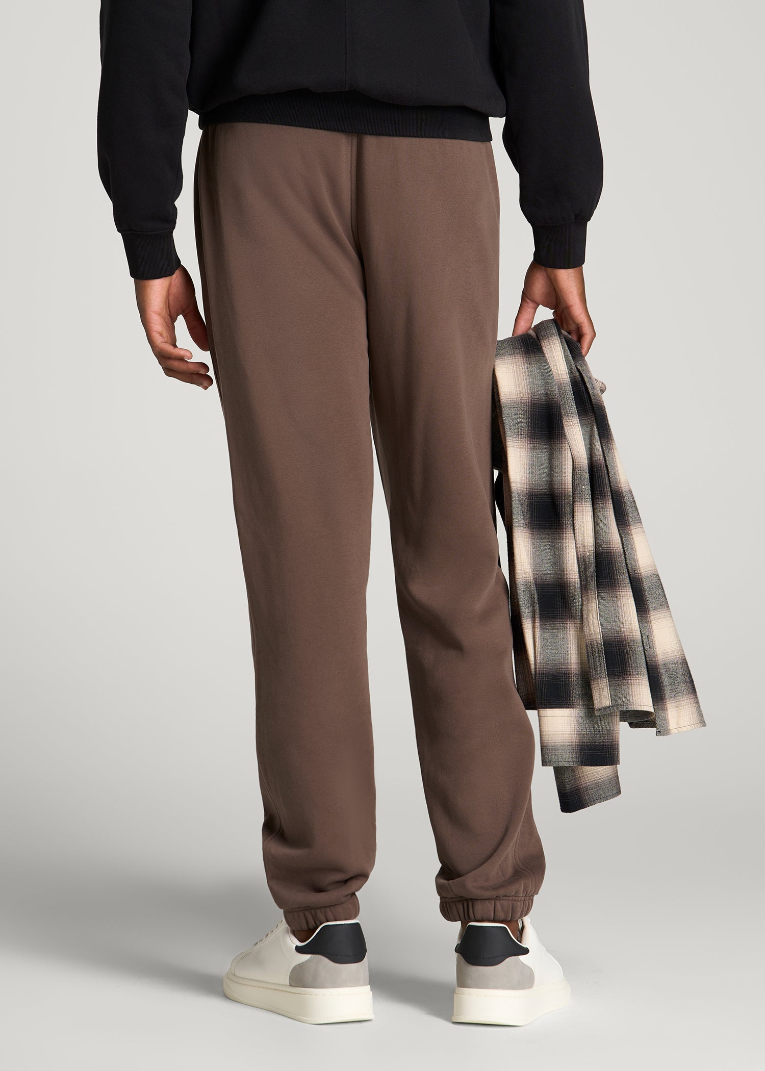 Everyday Fleece Cinched Bottom Sweatpants for Tall Men in Coffee Quartz