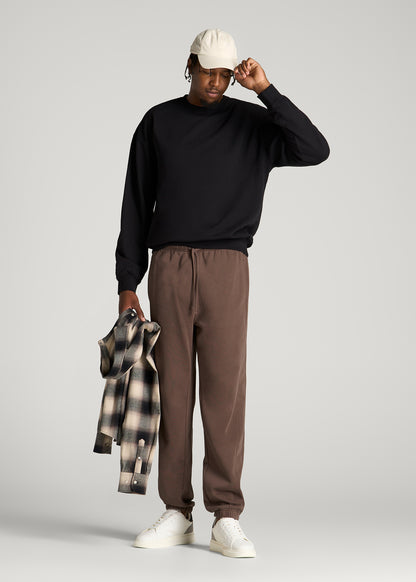 Everyday Fleece Cinched Bottom Sweatpants for Tall Men in Coffee Quartz