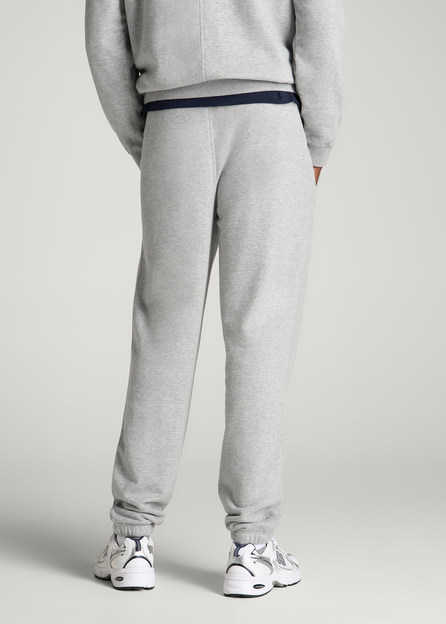 Everyday Fleece Cinched Bottom Sweatpants for Tall Men in Grey Mix