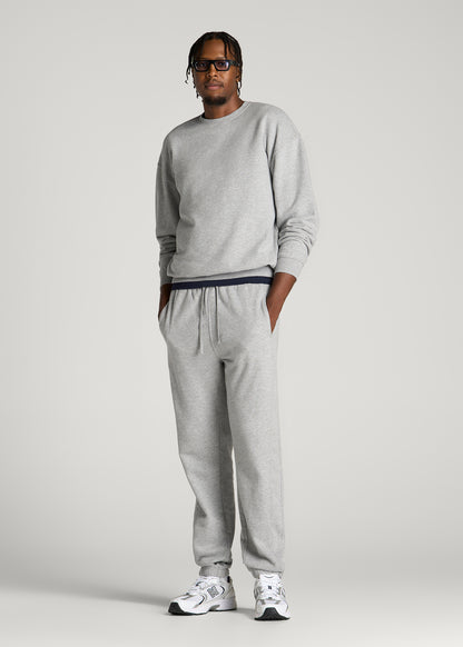 Everyday Fleece Cinched Bottom Sweatpants for Tall Men in Grey Mix
