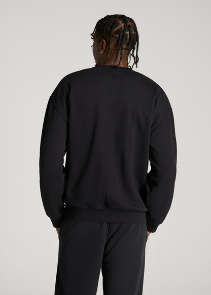 Everyday Fleece Crewneck for Tall Men in Black