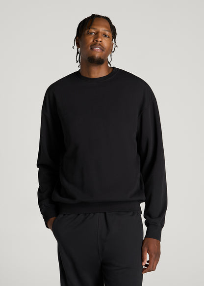 Everyday Fleece Crewneck for Tall Men in Black
