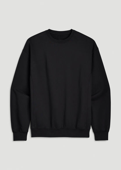 Everyday Fleece Crewneck for Tall Men in Black