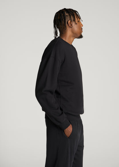 Everyday Fleece Crewneck for Tall Men in Black