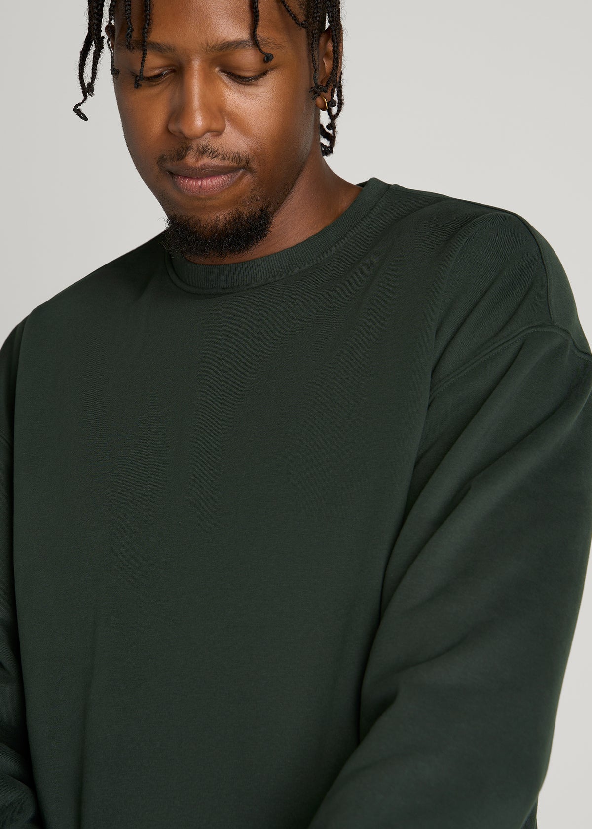 Everyday Fleece Crewneck for Tall Men in Boreal Forest