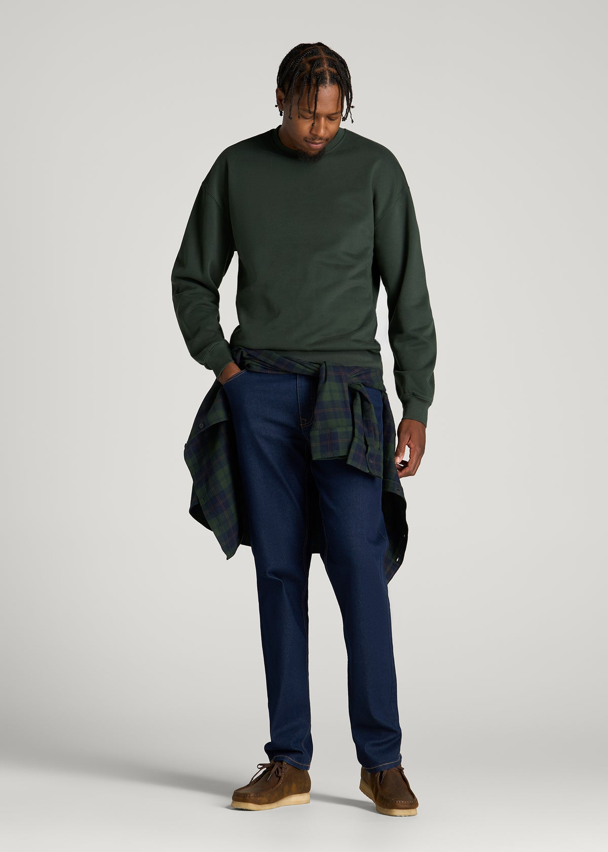 Everyday Fleece Crewneck for Tall Men in Boreal Forest