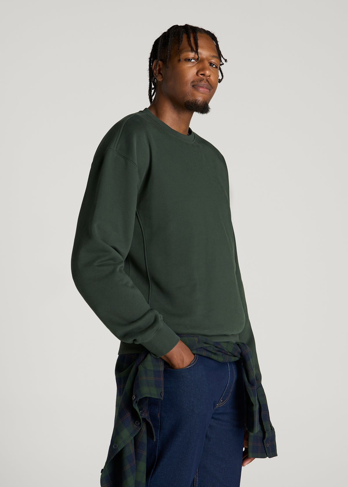 Everyday Fleece Crewneck for Tall Men in Boreal Forest