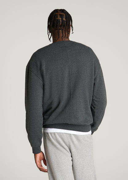 Everyday Fleece Crewneck for Tall Men in Charcoal Mix