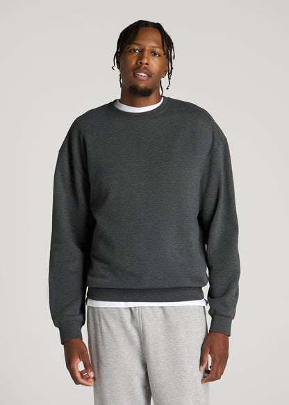 Everyday Fleece Crewneck for Tall Men in Charcoal Mix