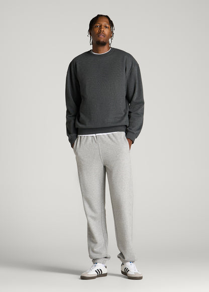 Everyday Fleece Crewneck for Tall Men in Charcoal Mix