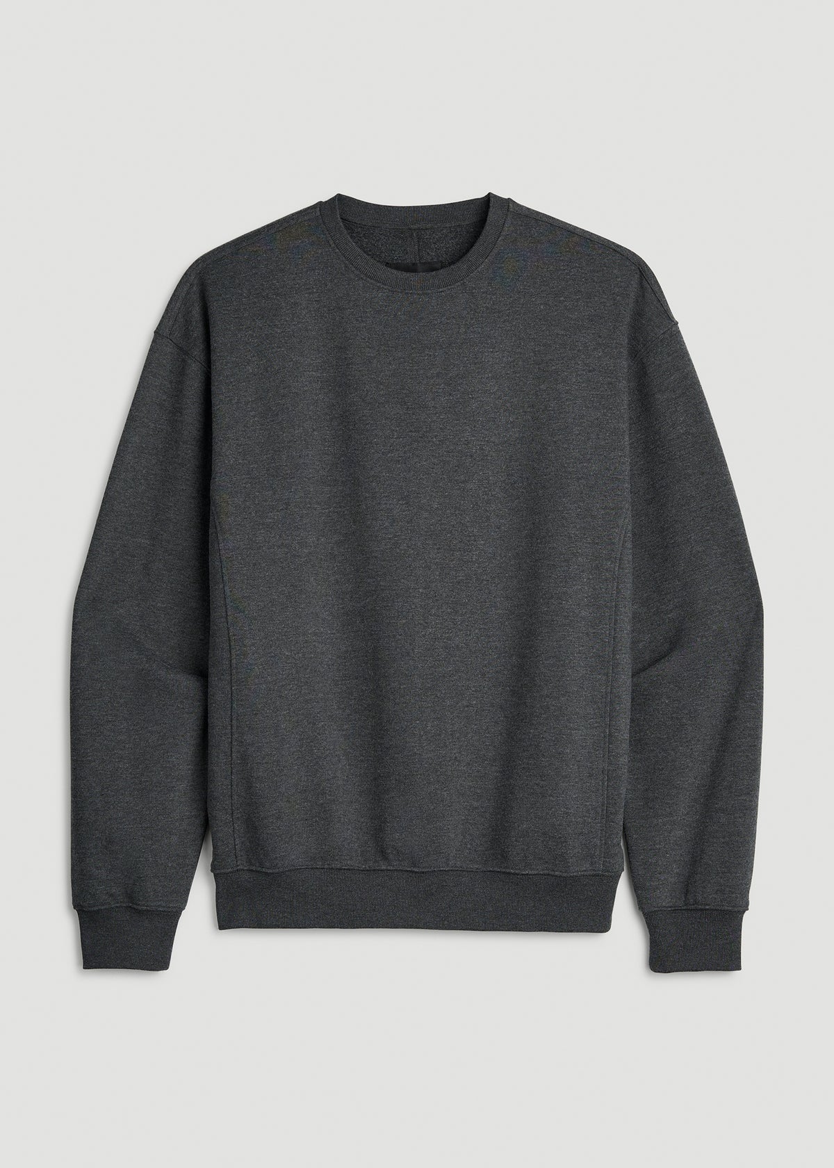 Everyday Fleece Crewneck for Tall Men in Charcoal Mix