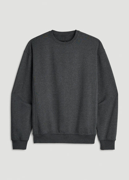 Everyday Fleece Crewneck for Tall Men in Charcoal Mix