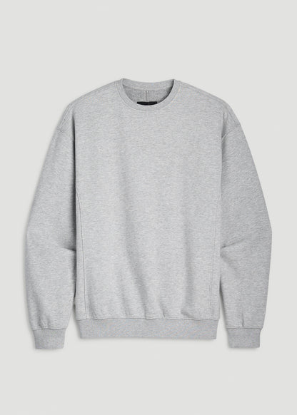 Everyday Fleece Crewneck for Tall Men in Grey Mix
